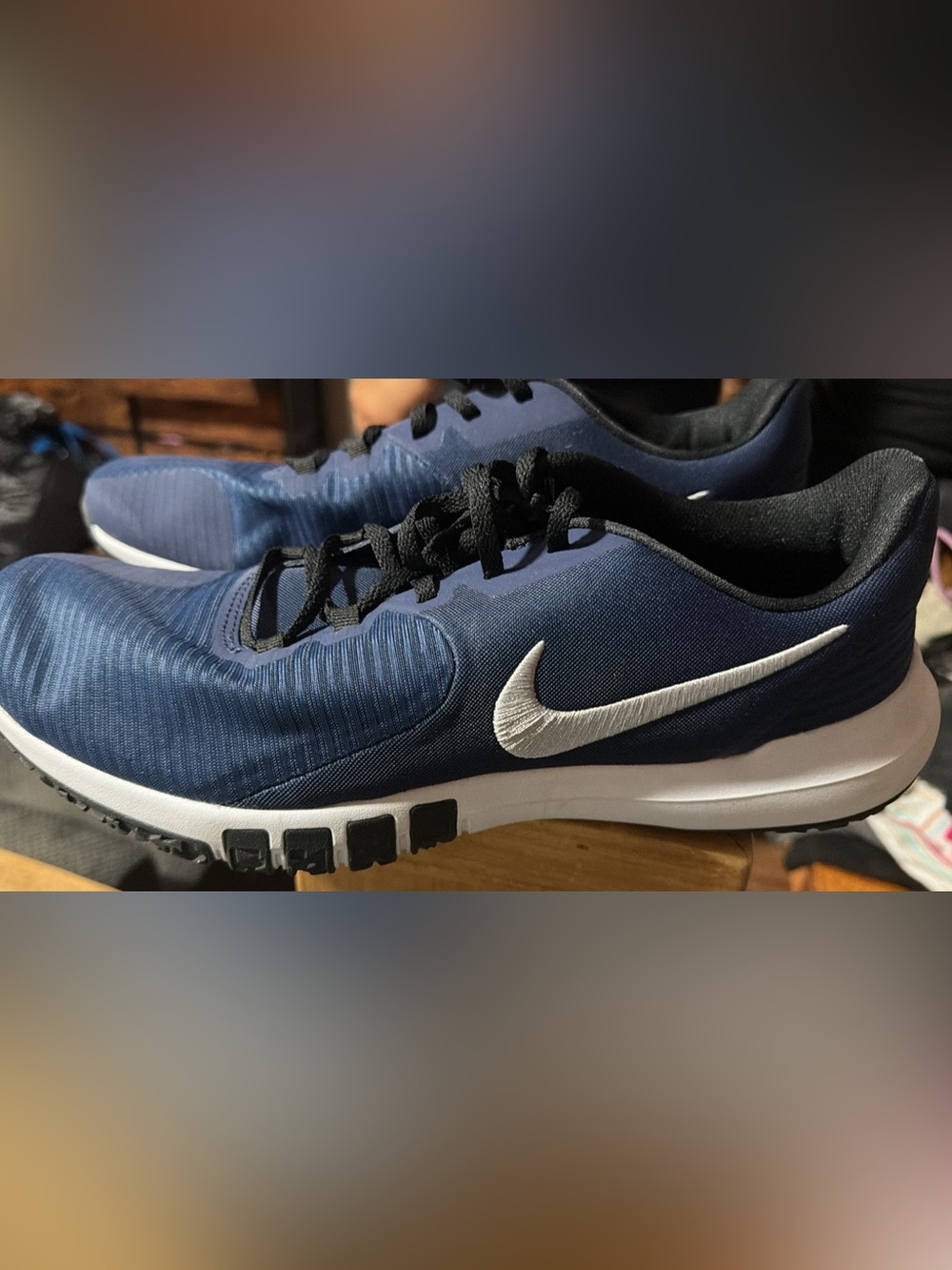Nike Men’s Navy and White Training Sneakers